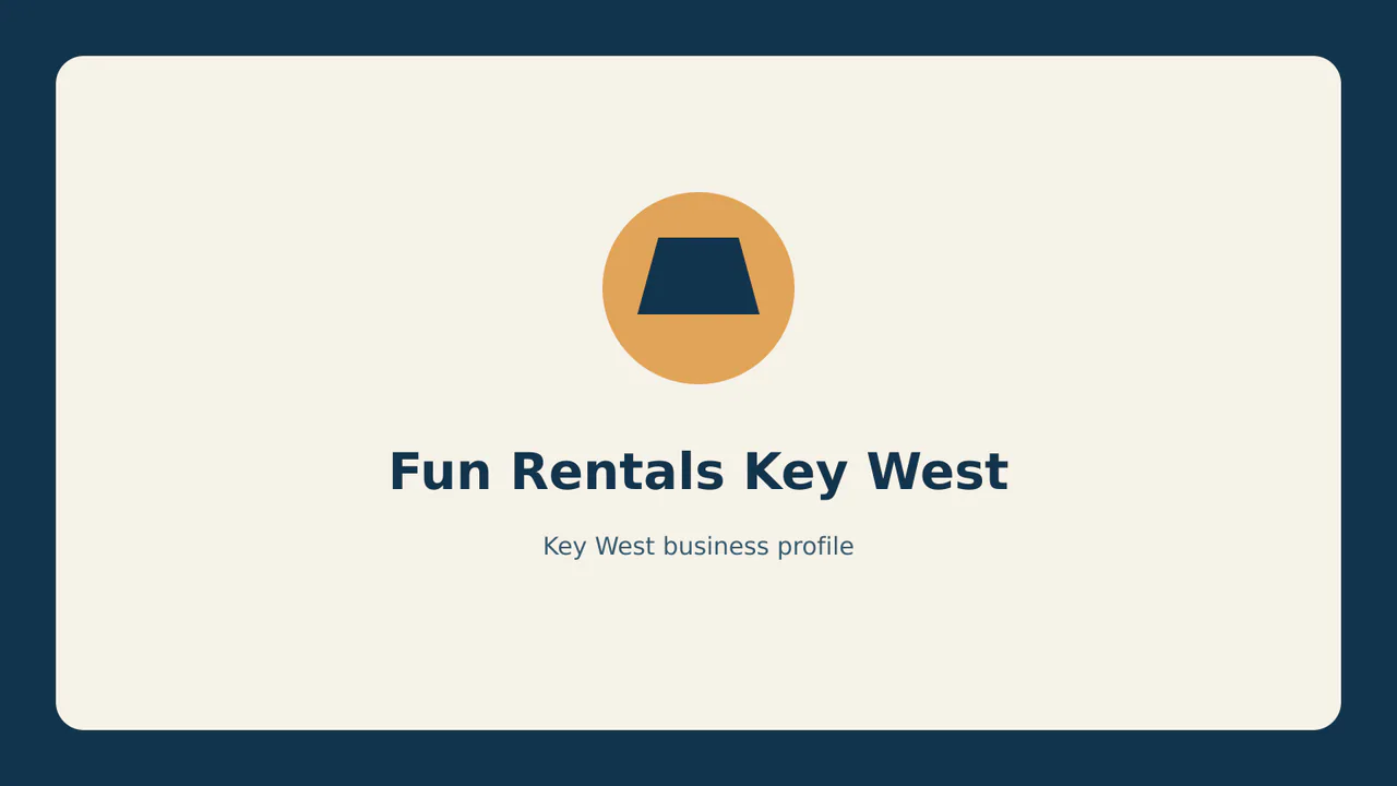Fun Rentals Key West profile identifier; RealReviews editorial text mark, not the business's official logo or a photograph.