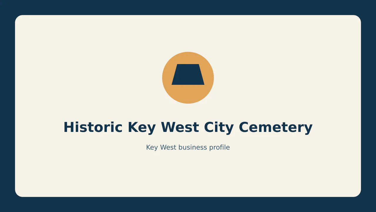 Historic Key West City Cemetery profile identifier; RealReviews editorial text mark, not the business's official logo or a photograph.