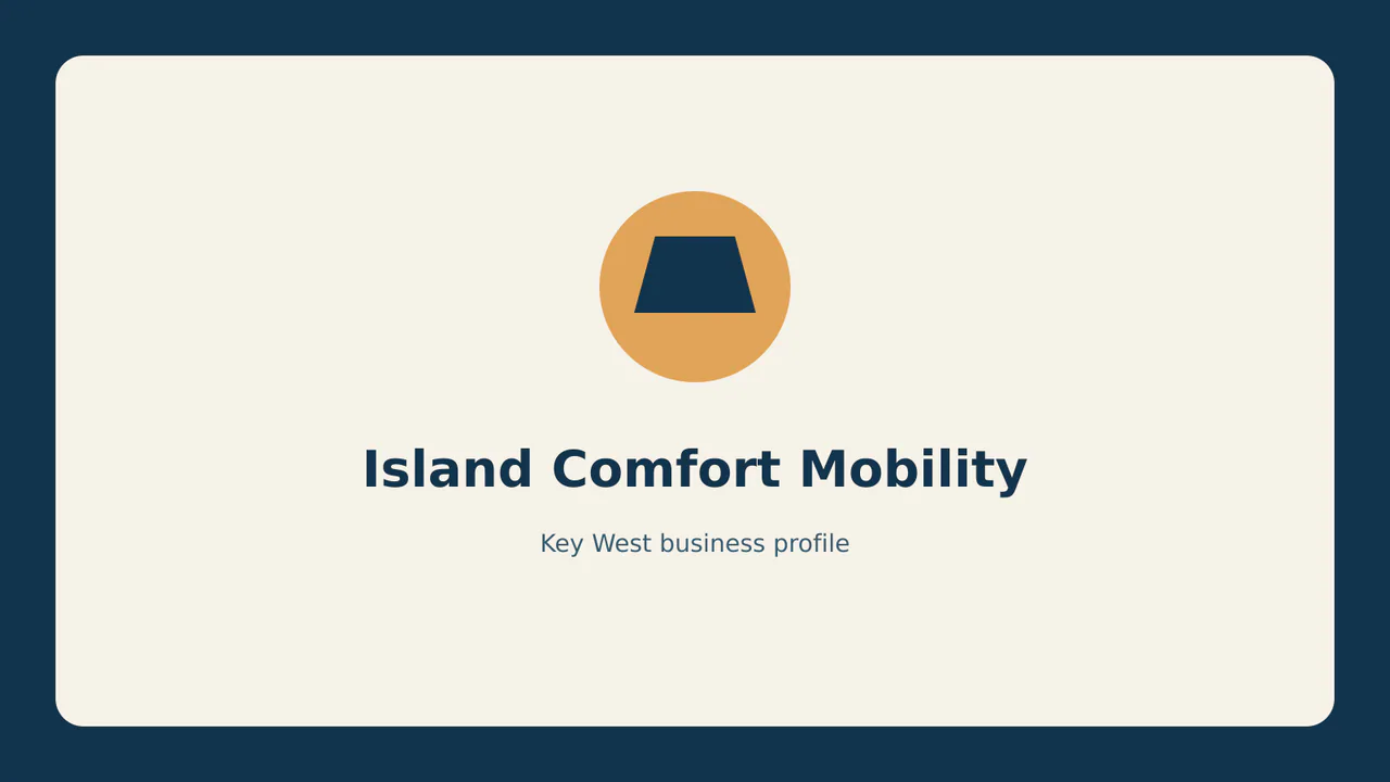 Island Comfort Mobility profile identifier; RealReviews editorial text mark, not the business's official logo or a photograph.