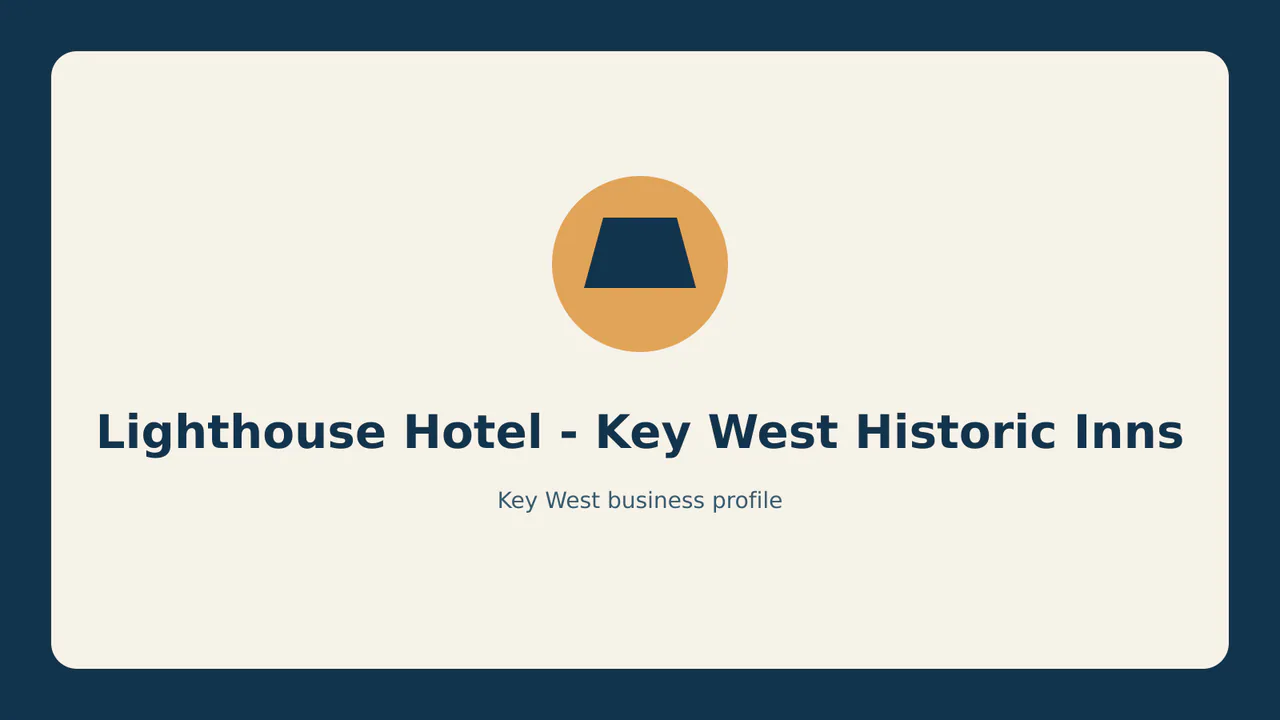 Lighthouse Hotel - Key West Historic Inns profile identifier; RealReviews editorial text mark, not the business's official logo or a photograph.
