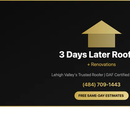 3 Days Later Roofing + Renovations media 1