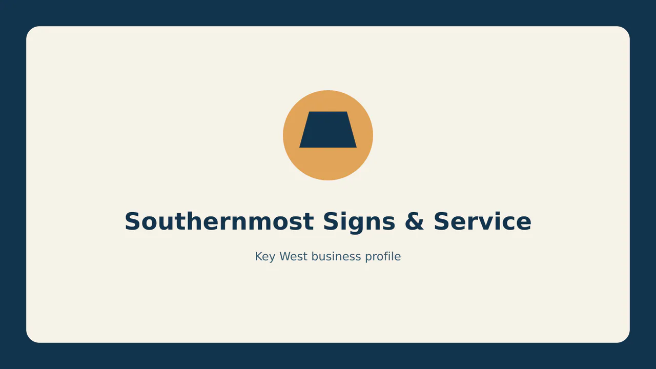 Southernmost Signs & Service profile identifier; RealReviews editorial text mark, not the business's official logo or a photograph.