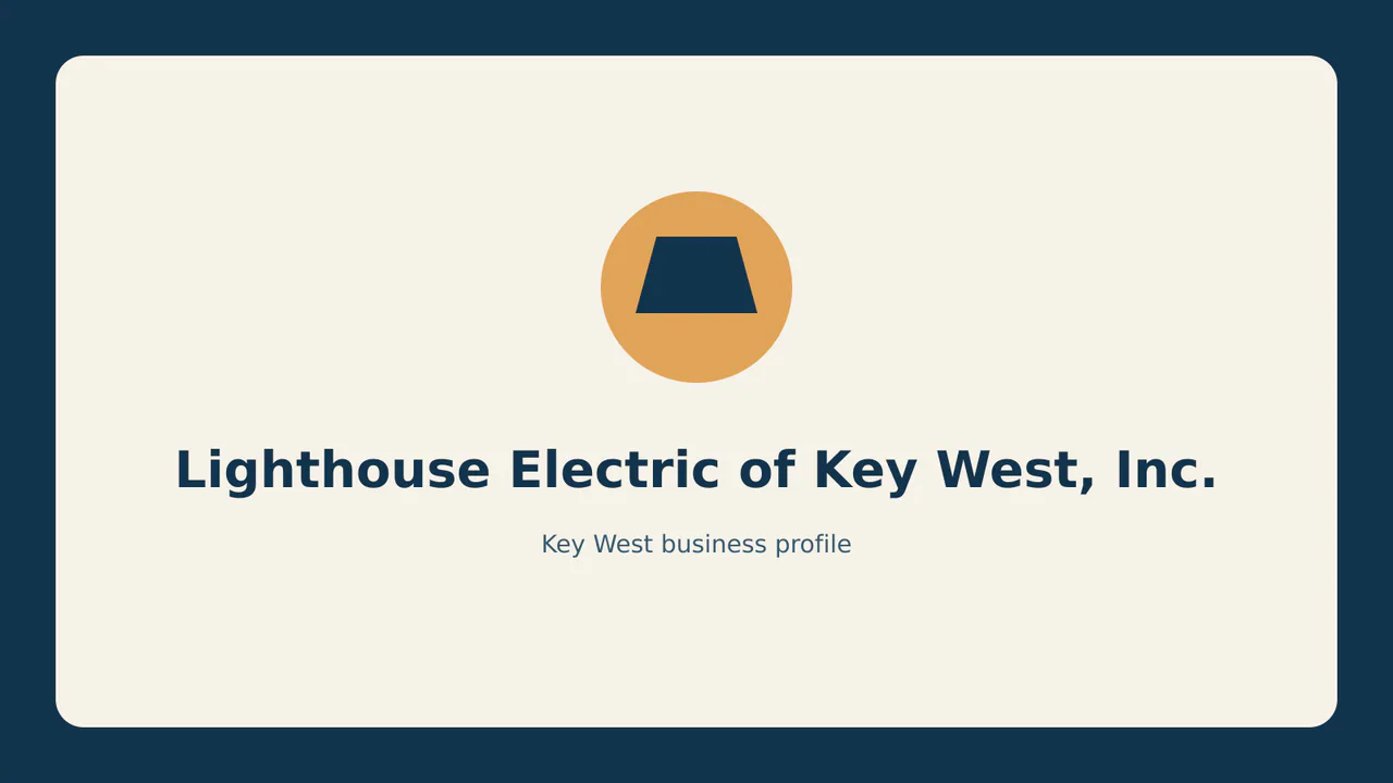 Lighthouse Electric of Key West, Inc. profile identifier; RealReviews editorial text mark, not the business's official logo or a photograph.