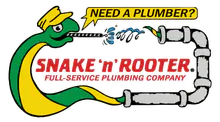Snake 'n' Rooter Plumbing Company logo