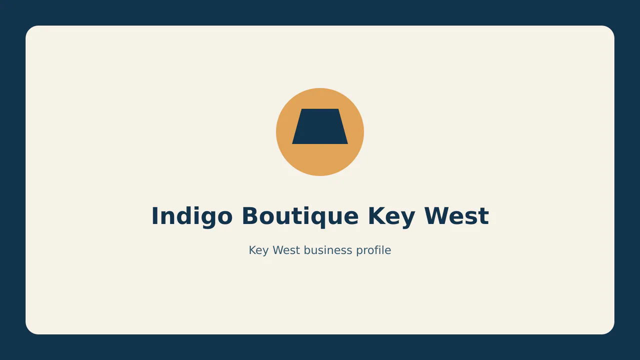 Indigo Boutique Key West profile identifier; RealReviews editorial text mark, not the business's official logo or a photograph.