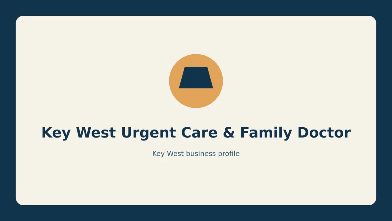 Key West Urgent Care & Family Doctor profile identifier; RealReviews editorial text mark, not the business's official logo or a photograph.