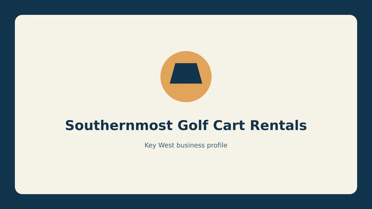 Southernmost Golf Cart Rentals profile identifier; RealReviews editorial text mark, not the business's official logo or a photograph.