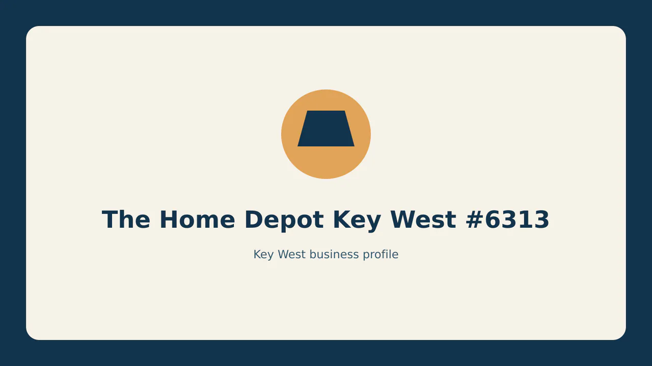 The Home Depot Key West #6313 profile identifier; RealReviews editorial text mark, not the business's official logo or a photograph.