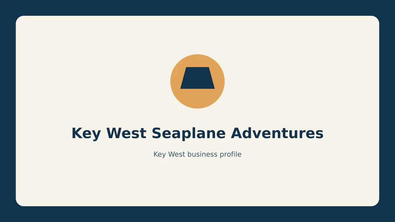 Key West Seaplane Adventures profile identifier; RealReviews editorial text mark, not the business's official logo or a photograph.