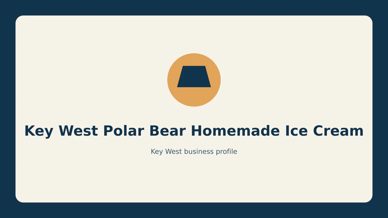 Key West Polar Bear Homemade Ice Cream profile identifier; RealReviews editorial text mark, not the business's official logo or a photograph.