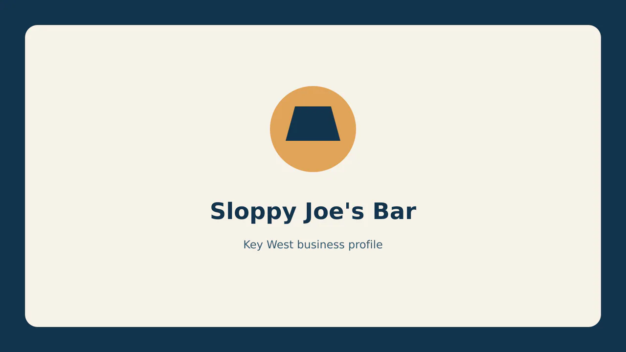 Sloppy Joe's Bar profile identifier; RealReviews editorial text mark, not the business's official logo or a photograph.