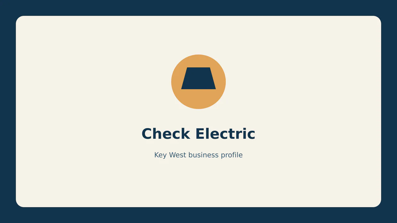 Check Electric profile identifier; RealReviews editorial text mark, not the business's official logo or a photograph.