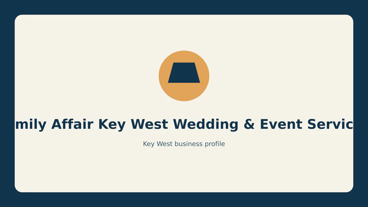 Family Affair Key West Wedding & Event Services profile identifier; RealReviews editorial text mark, not the business's official logo or a photograph.