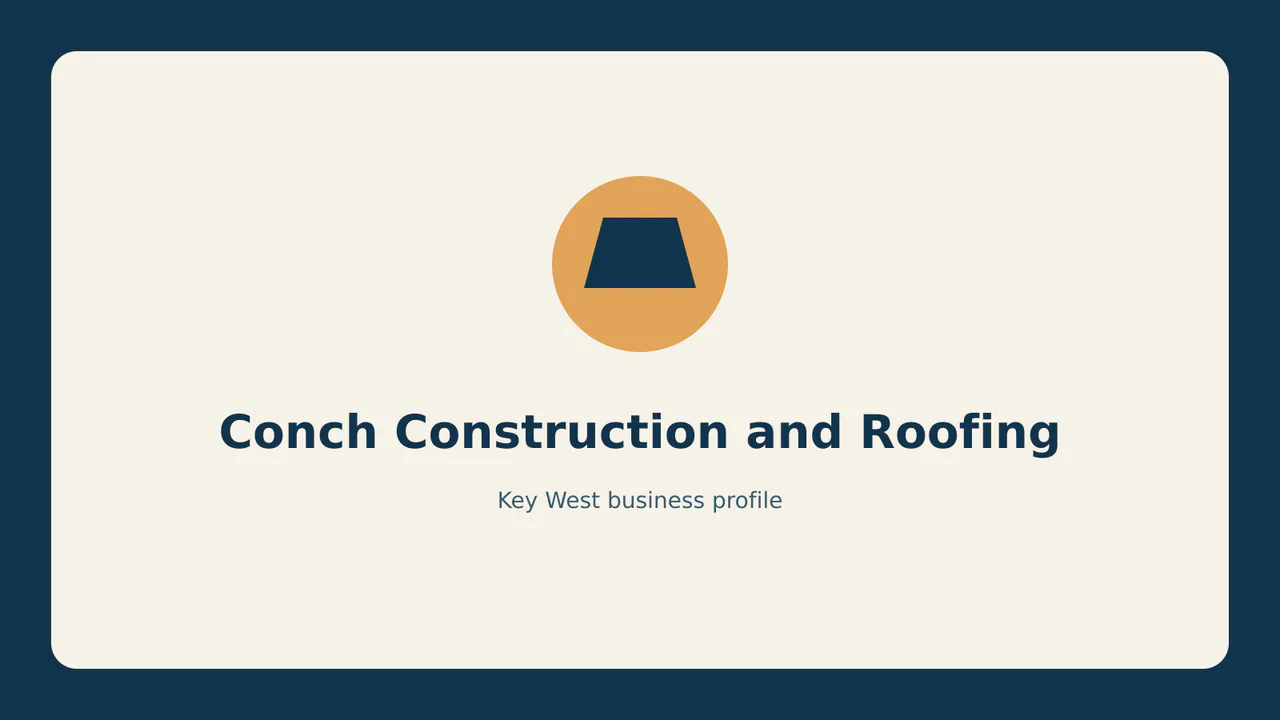 Conch Construction and Roofing profile identifier; RealReviews editorial text mark, not the business's official logo or a photograph.