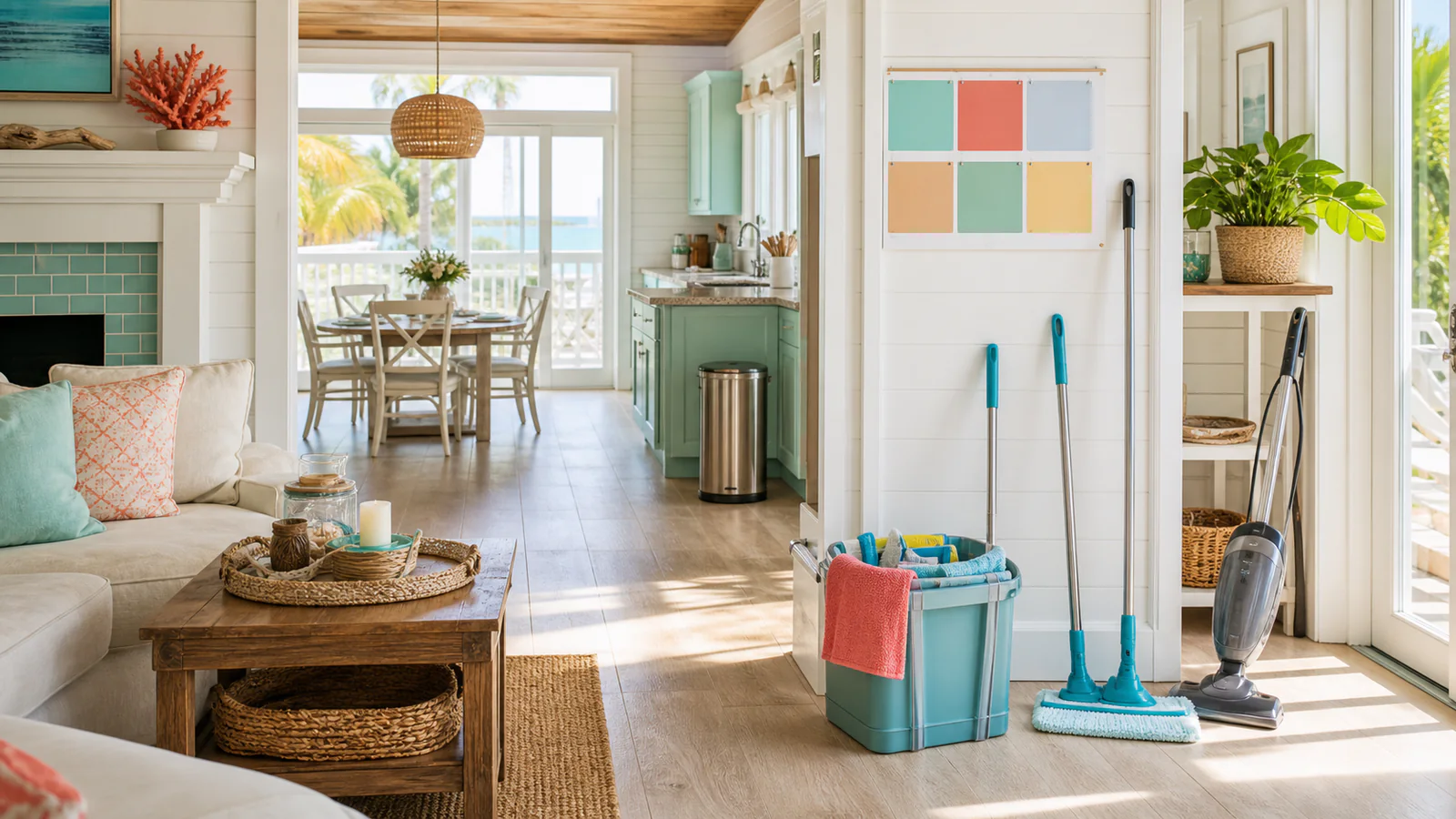 Editorial illustration: House-cleaning frequency and task calendar