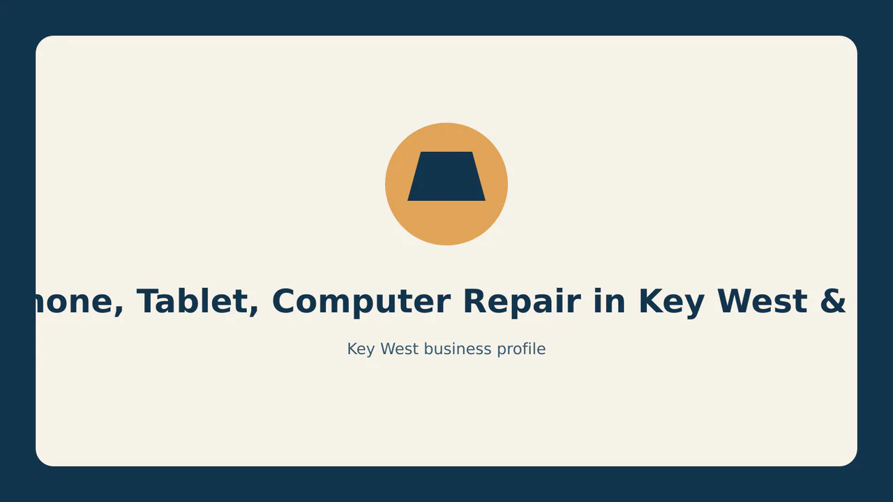 Quick Fix Phone, Tablet, Computer Repair in Key West & Accessories profile identifier; RealReviews editorial text mark, not the business's official logo or a photograph.