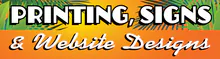 PRINTING, SIGNS & WEBSITE DESIGNS logo