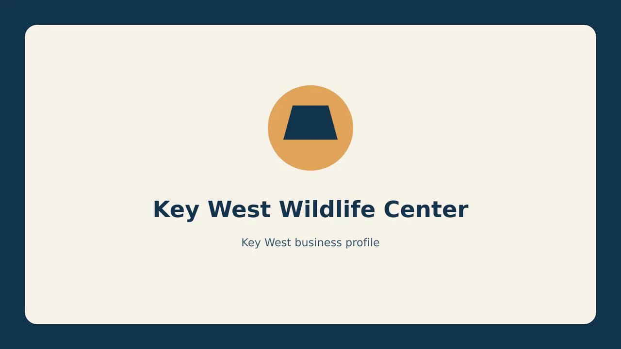 Key West Wildlife Center profile identifier; RealReviews editorial text mark, not the business's official logo or a photograph.