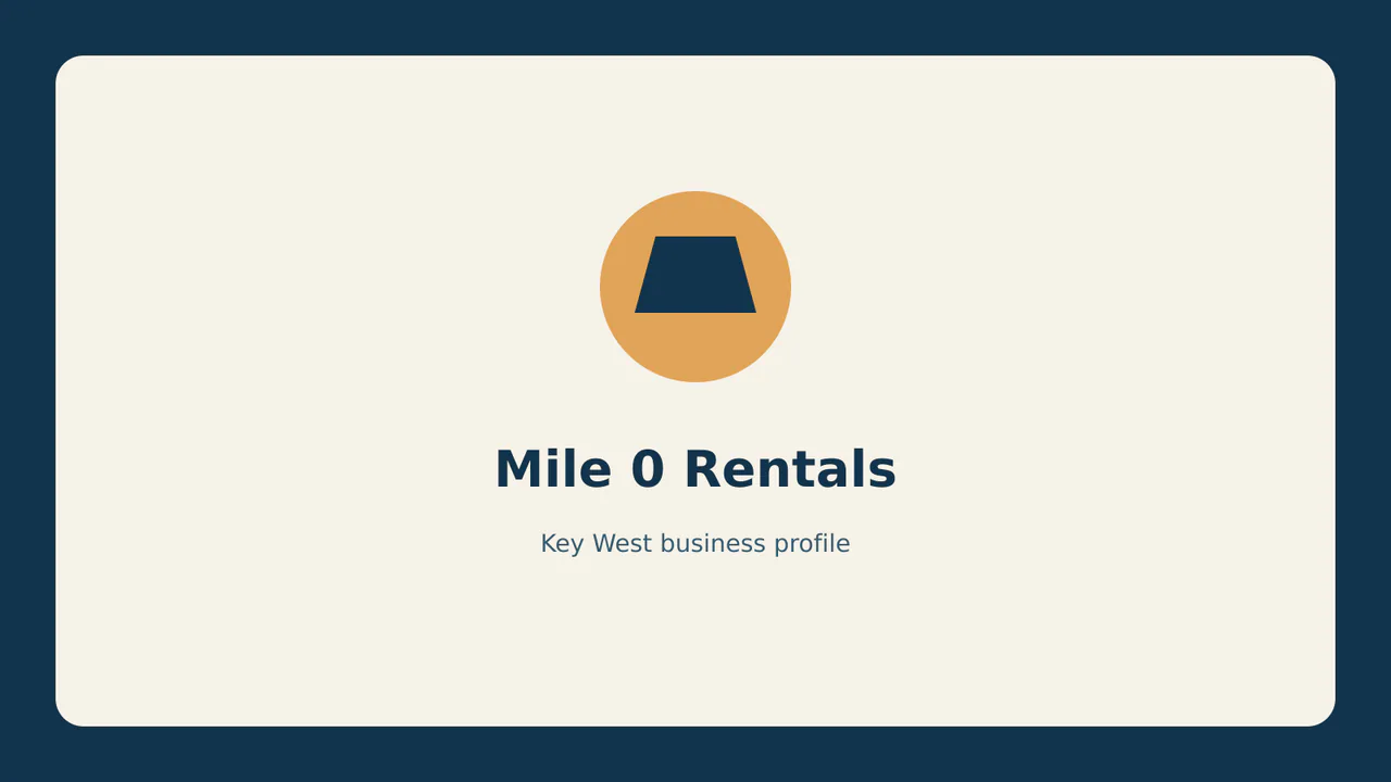 Mile 0 Rentals profile identifier; RealReviews editorial text mark, not the business's official logo or a photograph.